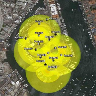 30 Acre Marina Wi Fi Plot Signal Strength